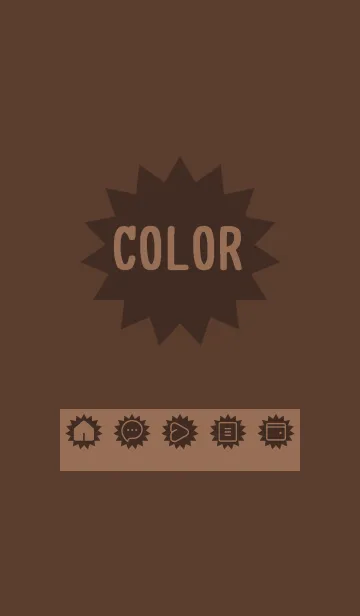 [LINE着せ替え] brown color H16の画像1