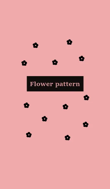 [LINE着せ替え] flower pattern_黒ピンクの画像1