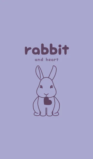 [LINE着せ替え] ウサギとハート (ペールオーキッド)の画像1