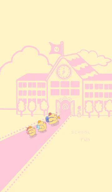 [LINE着せ替え] Yellow Duck School fun-Pale Yellow (Pi4)の画像1