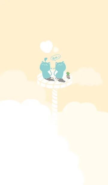 [LINE着せ替え] Cat on Platform J-light yellow (Be4)の画像1