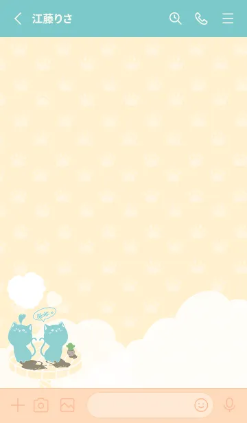 [LINE着せ替え] Cat on Platform J-light yellow (Be4)の画像2