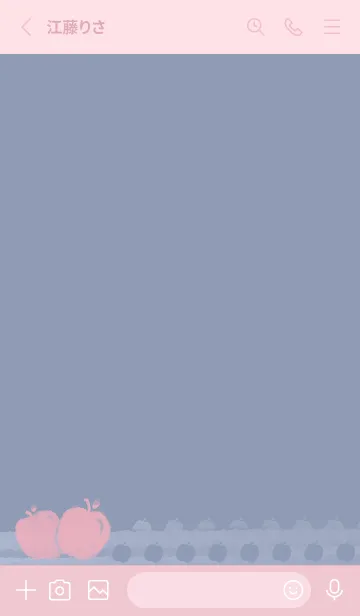 [LINE着せ替え] Smudge Apple J-Blue (Pi5)の画像2