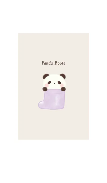 [LINE着せ替え] ぱんだと長靴 -パープル-の画像1