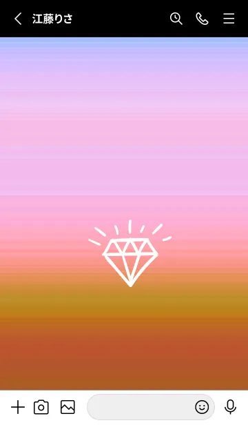 [LINE着せ替え] グラデーション ダイアモンド  197の画像2