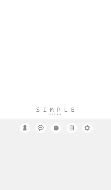 [LINE着せ替え] SIMPLE ICON-WHITE 6の画像1