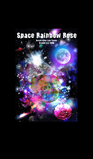 [LINE着せ替え] 夢が叶う宇宙の薔薇 Space Rainbow Rose2の画像1