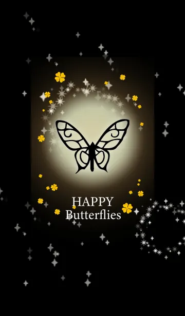 [LINE着せ替え] カーキ : 風水 幸せの蝶々の画像1