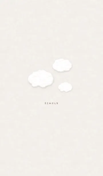 [LINE着せ替え] もこくも シンプル - ミルクティーの画像1