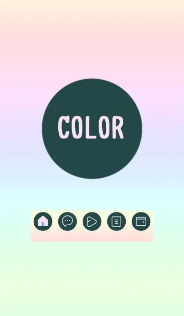 [LINE着せ替え] green color rainbow A10の画像1