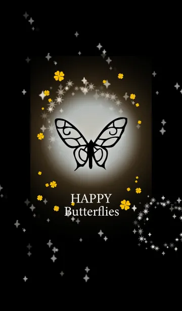 [LINE着せ替え] くすみ青 : 風水 幸せの蝶々の画像1