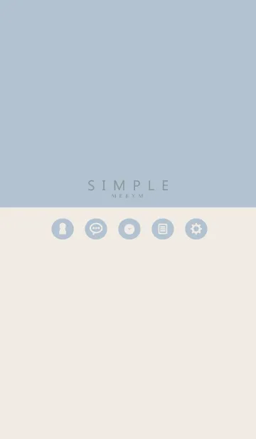 [LINE着せ替え] SIMPLE ICON BLUE.MEKYM 26の画像1