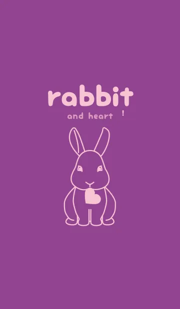 [LINE着せ替え] ウサギとハート (マロー)の画像1