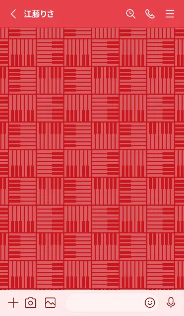 [LINE着せ替え] 和音 算崩しとピアノ鍵盤 深緋の画像2