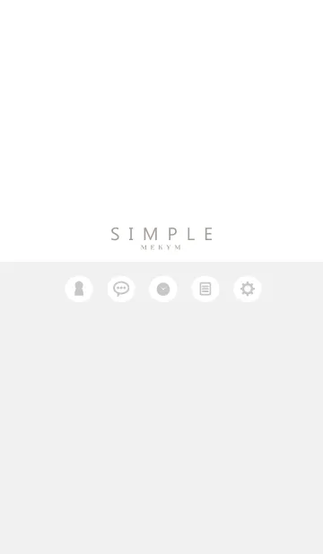 [LINE着せ替え] SIMPLE ICON WHITE.MEKYM 26の画像1