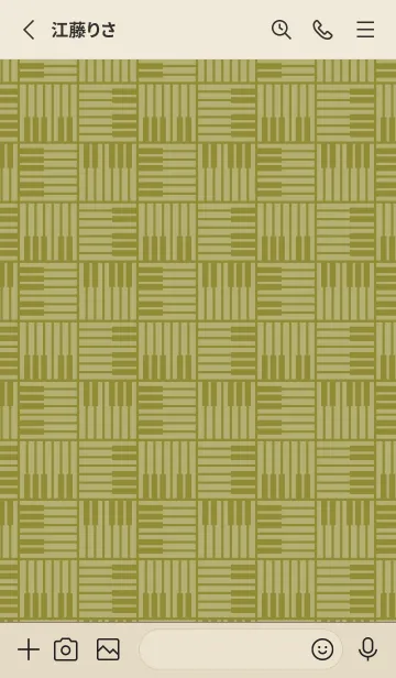 [LINE着せ替え] 和音 算崩しとピアノ鍵盤 鶯色の画像2