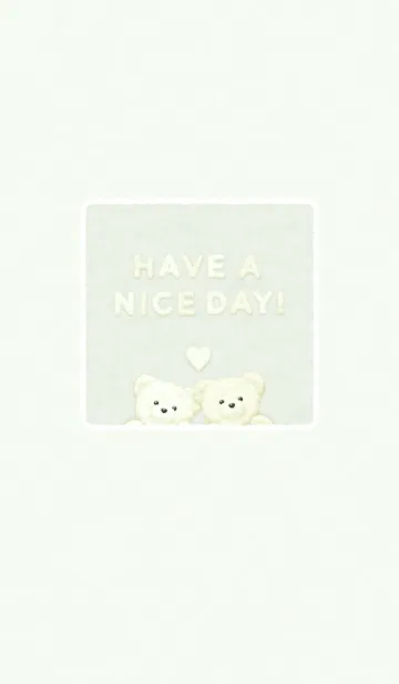 [LINE着せ替え] ふわもこ くまさん (F) - グリーンティーの画像1