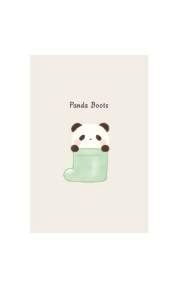 [LINE着せ替え] ぱんだと長靴 -グリーン-の画像1