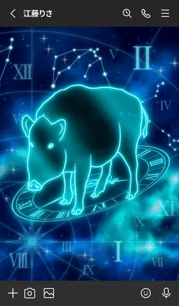 [LINE着せ替え] 十二支 亥（い） -水瓶座-の画像2