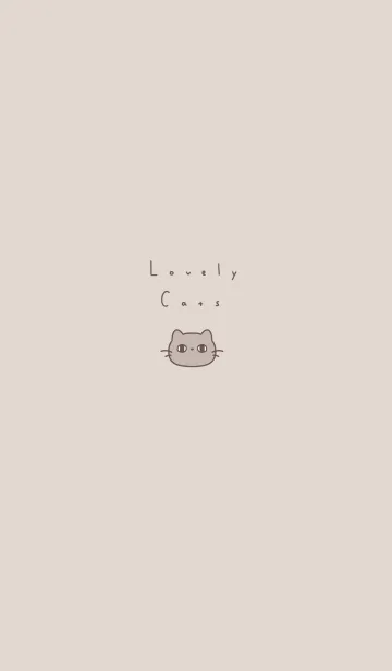 [LINE着せ替え] ねこ。 ベージュの画像1