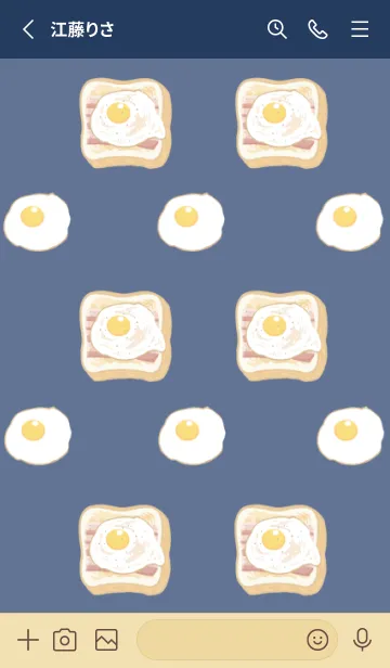 [LINE着せ替え] クロックマダムの着せかえ/ネイビーブルーの画像2