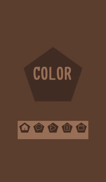 [LINE着せ替え] brown color I16の画像1