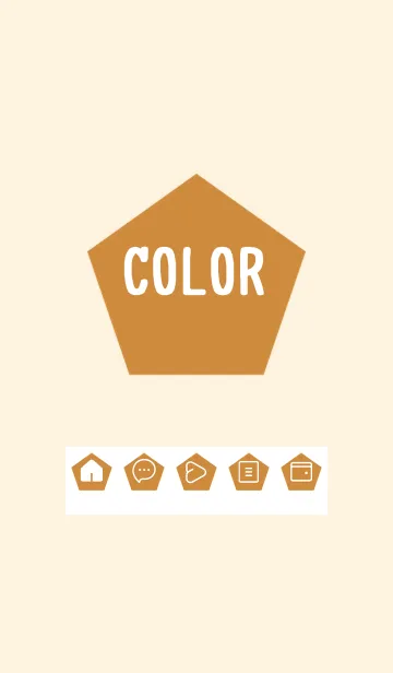 [LINE着せ替え] brown color I19の画像1