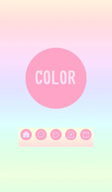 [LINE着せ替え] pink color rainbow A03の画像1