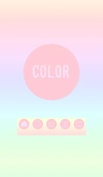 [LINE着せ替え] pink color rainbow A04の画像1