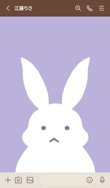 [LINE着せ替え] シンプルバニーの着せかえ/くすみパープルの画像2