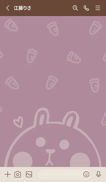 [LINE着せ替え] Bunny and Carrot J-Pink Purple (Br2)の画像2