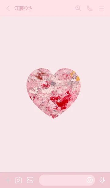 [LINE着せ替え] LOVE ピンクアートの着せ替えの画像2