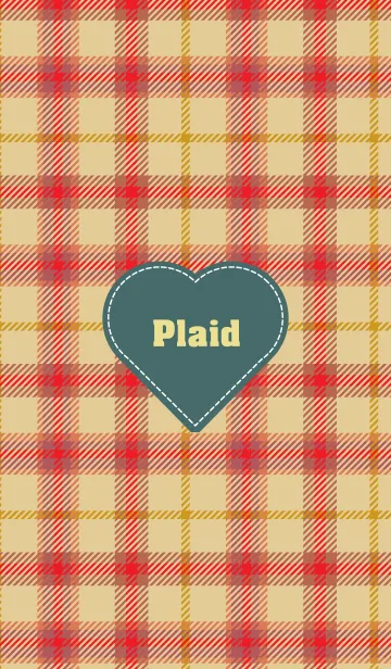 [LINE着せ替え] plaid & Heart 49の画像1