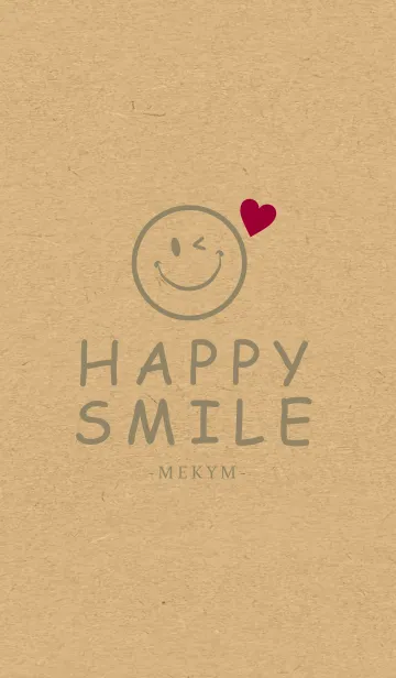 [LINE着せ替え] HAPPY SMILE KRAFT LOVE-MEKYM 21の画像1
