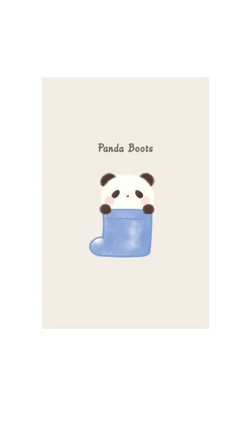 [LINE着せ替え] ぱんだと長靴 -ネイビー-の画像1