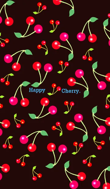 [LINE着せ替え] ♡シンプル♡さくらんぼ♡だーくブラウンの画像1