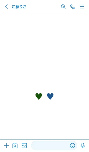 [LINE着せ替え] 2 カラー ミニ ハート 214の画像2