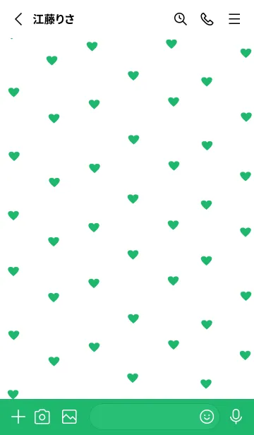 [LINE着せ替え] pattern_heart #greenの画像2