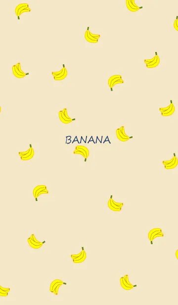 [LINE着せ替え] バナナ総柄 /navy beigeの画像1