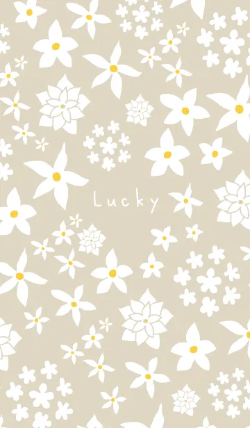 [LINE着せ替え] シンプル 白い花10の画像1