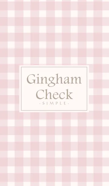 [LINE着せ替え] Gingham Check Natural Pink-SIMPLE 26の画像1