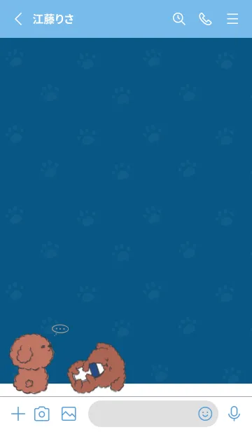 [LINE着せ替え] Naughty Teddy J-Dark Blue (Bl5)の画像2