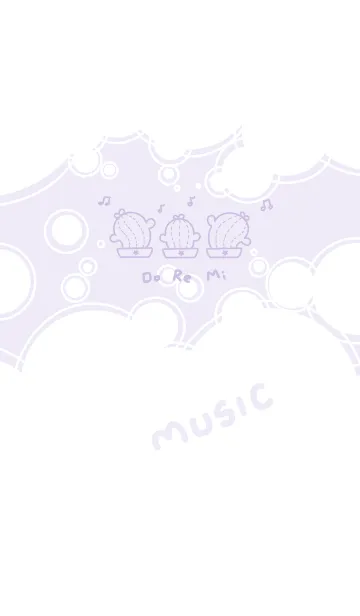 [LINE着せ替え] Twisted Cactus J-White (Pu4)の画像1