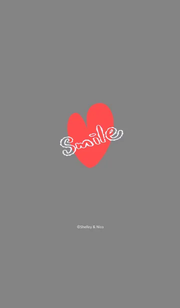 [LINE着せ替え] Smile Love J-Gray (Pu4)の画像1
