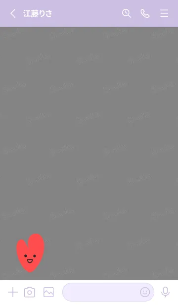 [LINE着せ替え] Smile Love J-Gray (Pu4)の画像2