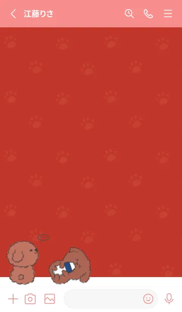 [LINE着せ替え] Naughty Teddy J-Crimson (Re1)の画像2