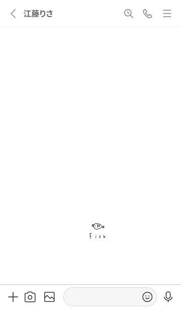 [LINE着せ替え] シンプルホワイト。魚。の画像2