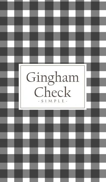 [LINE着せ替え] Gingham Check Black-SIMPLE 26の画像1