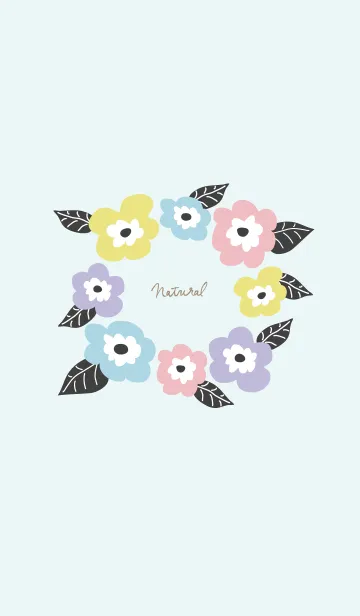 [LINE着せ替え] 北欧風お花リース17の画像1