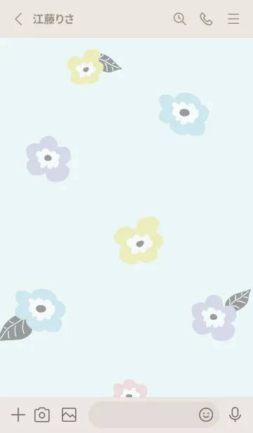 [LINE着せ替え] 北欧風お花リース17の画像2